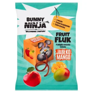 BUNNY NINJA Fruit Fluk Przekąska owocowa o smaku jabłko-mango, 15g - Zdrowa żywność - miniaturka - grafika 1