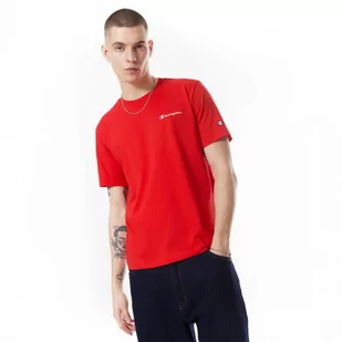 Męski t-shirt z nadrukiem Champion Legacy Crewneck T-shirt - czerwony - CHAMPION - Koszulki sportowe męskie - miniaturka - grafika 1