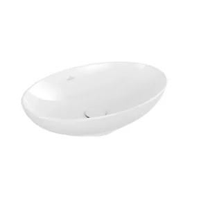 VILLEROY - BOCH 4A470001 Loop & Friends Umywalka stojąca na blacie, 560 x 380 x 120 mm, Weiss Alpin, z przelewem, Nieszlifowany - Umywalki - miniaturka - grafika 1