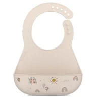 Śliniaki i fartuszki - Mepal Śliniak silikonowy z kieszonką Mio Sunshine & Rainbow 108034565245 - miniaturka - grafika 1