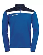 Koszulki sportowe męskie - uhlsport OFFENSE 23 1/4 ZIP TOP koszulka piłkarska odzież treningowa, czarno-antracyt/biały, 140 - miniaturka - grafika 1