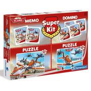 Puzzle - Clementoni PUZZLE 2 x 30 el. + MEMO + DOMINO PLANES - miniaturka - grafika 1