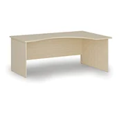 Biurka - Biurko narożne PRIMO WOOD, 1800 x 1200 mm, prawe, brzoza - miniaturka - grafika 1