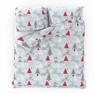 Kvalitex Świąteczna pościel Choinki szary, 140x200 cm, 70x90 cm, 140x200 cm, 70x90 cm - Pozostałe akcesoria świąteczne - miniaturka - grafika 1