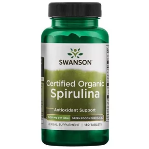 Swanson Spirulina certified 180 tab. - Odchudzanie i oczyszczanie - miniaturka - grafika 1