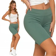 Legginsy - Moraj Kolarki legginsy w prążek Biker damskie RDL850-013 zielony L/XL - miniaturka - grafika 1