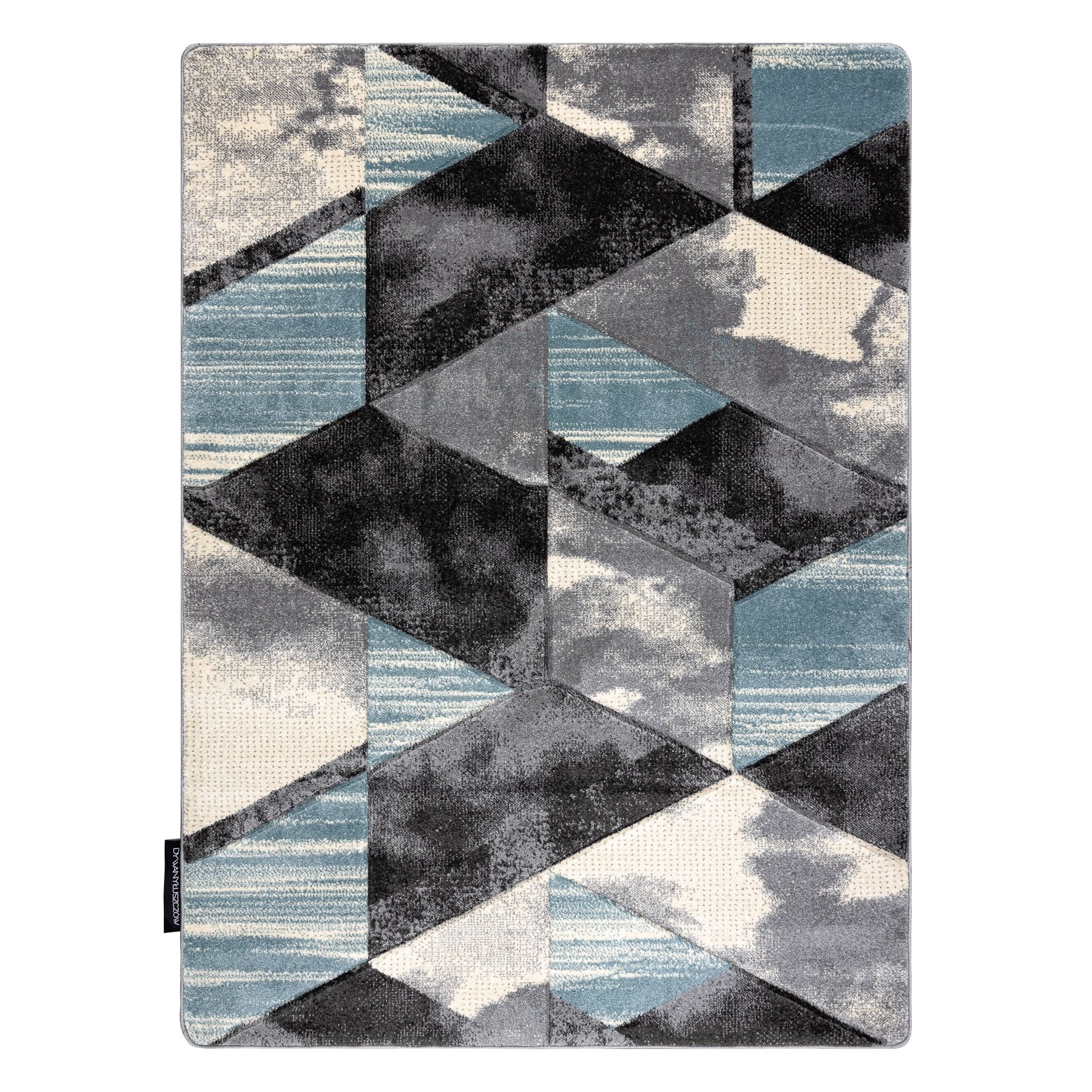Dywan ALTER Wet Geometryczny, trójkąty, trapez niebieski 120x170 cm