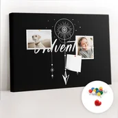 Tablice i flipcharty - Szkolna Tablica korkowa 60x40 cm, Kolorowe Pinezki, wzór Cytat z podróży - miniaturka - grafika 1