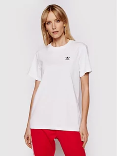 Koszulki i topy damskie - Adidas T-Shirt Loungewear adicolor Classics GN2924 Biały Loose Fit - grafika 1