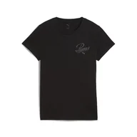 Koszulki sportowe damskie - Damska koszulka ESS SCRIPT PUMA Black - miniaturka - grafika 1