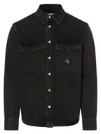 Koszule męskie - Calvin Klein Jeans Koszula męska Mężczyźni Regular Fit Jeansy czarny jednolity, S - miniaturka - grafika 1