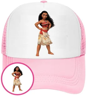 Czapka z Daszkiem Moana Różowa z Nadrukiem Lato Siatka Bejsbolówka - Czapki i chusty sportowe męskie - miniaturka - grafika 1