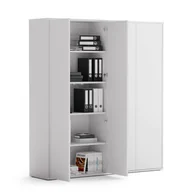 Szafy biurowe - PLAN Szafa wysoka biurowa BLOCK White 611212 - miniaturka - grafika 1