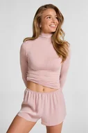 Bielizna nocna - Hunkemöller Satynowe szorty Minimal Różowy - miniaturka - grafika 1