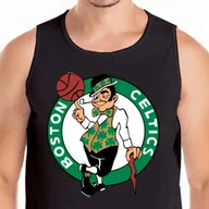 Koszulki męskie - KOSZULKA TANK TOP BOSTON CELTICS CZARNA L 0463 - miniaturka - grafika 1
