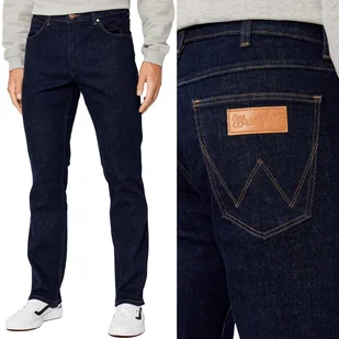 Wrangler GREENSBORO Day Drifter PROSTE GRANATOWE SPODNIE JEANSOWE W38 L32 - Spodnie męskie - miniaturka - grafika 1