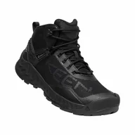 Buty trekkingowe męskie - Buty trekkingowe męskie Keen Nxis Evo Mid Wp triple black 43 Eu - miniaturka - grafika 1