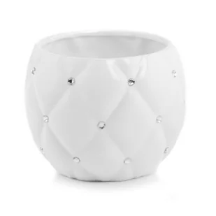 Osłonka kula GLAMOUR 02.694.16 16 cm biały - Donice - miniaturka - grafika 1