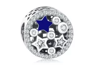 Charmsy - Pandora Valerio.pl Rodowany srebrny charms do gwieździste niebo gwiazdy stars cyrkonie srebro 925 QS0106 QS0106 - miniaturka - grafika 1