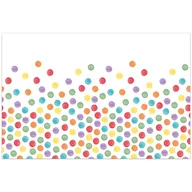 Obrusy i serwetki - Obrus plastikowy Kolorowe Kropki 120 x 180 cm - miniaturka - grafika 1