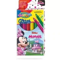Flamastry - Patio Flamastry brokatowe Colorino Kids Minnie 6 szt. - miniaturka - grafika 1