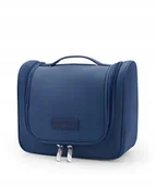 Kosmetyczki, organizery i kuferki - Kosmetyczka Podróżna Z Haczykiem Pojemna Zamek PUCCINI Granatowa QML013-7A - miniaturka - grafika 1