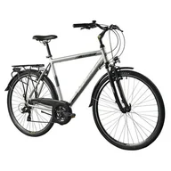 Rowery - Rower trekkingowy INDIANA X-Road 1.0 M23 28 cali męski Srebrny - miniaturka - grafika 1