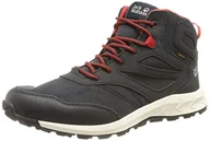 Buty dla chłopców - Jack Wolfskin Unisex dziecięce buty Woodland Texapore Mid K, Night Blue Red - 32/33 EU - miniaturka - grafika 1
