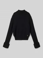 Swetry dla dziewczynek - Sweter z dzianiny z golfem - miniaturka - grafika 1