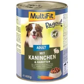Mokra karma dla psów - MultiFit Adult Ragout Królik i marchewki 24x400 g - miniaturka - grafika 1