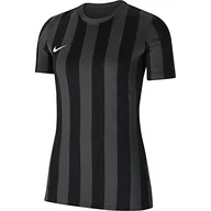 Koszulki i topy damskie - Nike Damska koszulka Striped Division Iv Jersey Ss Women T-Shirt szary antracytowy/czarny/biały L - miniaturka - grafika 1