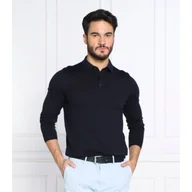 Koszule męskie - BOSS BLACK Wełniane polo | Regular Fit - miniaturka - grafika 1