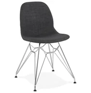 Krzesła - Kokoon Design Krzesło Design Pika ciemnoszare nogi srebrne CH02200DGCH - miniaturka - grafika 1