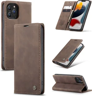 Etui König Design kompatybilne z Apple iPhone 13 Pro Max ze sztucznej skóry - Brązowe etui na telefon komórkowy - Etui i futerały do telefonów - miniaturka - grafika 1