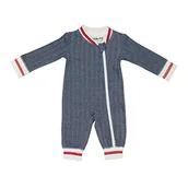 Piżamy chłopięce - Juddlies Designs JU-JUD71002M domek Onesie niebieski/czerwony - miniaturka - grafika 1