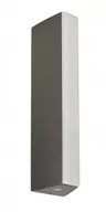 Lampy ogrodowe - Su-Ma szary kinkiet na elewację LED lampa ogrodowa TIN M1401 DG wąski podłużny kinkiet ciemnoszary - miniaturka - grafika 1