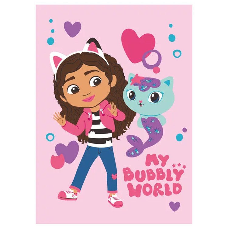 Koc polarowy Koci Domek Gabi: Gabi i Syrenkotka (30057) 100cm x 150cm