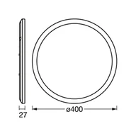 Lampy sufitowe - OSRAM Lampa sufitowa LED ORBIS ULTRA SLIM, możliwość ściemniania, czarny, tworzywo sztuczne - miniaturka - grafika 1