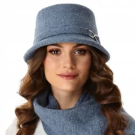 Czapki damskie - Kapelusz damski MERCEDES Niebieski - miniaturka - grafika 1