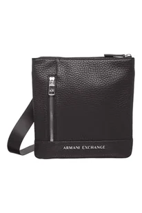 Armani Exchange Męskie body Pebble Armani Crossbody Flat, czarne, czarny - Torby męskie - miniaturka - grafika 1