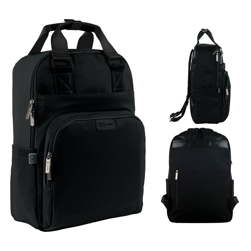 Plecak Szkolny Młodzieżowy Dla Dziewczyny Z Uchwytem Rączką Czarny GoPack