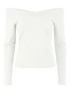 Bluzki damskie - Pieces Bluzka 17103018 Biały Slim Fit - miniaturka - grafika 1