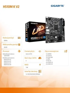 Płyta główna Płyta główna H510M K V2 s1200 2DDR4 HDMI/USB 3.2 M.2 mATX - Płyty główne - miniaturka - grafika 7