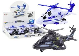 Helikopter Policyjny Biały lub Czarny Napęd Frykcyjny Światło i Dźwięk - Samoloty i helikoptery - miniaturka - grafika 1