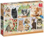 Puzzle - Jumbo Puzzle 1000 PC Westering Znaczki z kotami G3 - miniaturka - grafika 1