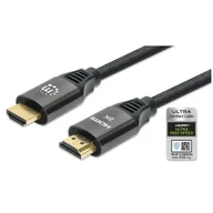 Kable - Techly Kabel 2.1 Premium High Speed  Ethernet 8K60Hz 1m Oplot Czarny - miniaturka - grafika 1