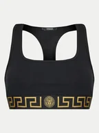 Bielizna sportowa damska - Versace Biustonosz top AUD01039 1A10011 Czarny - miniaturka - grafika 1