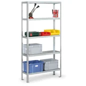 Szafy i regały magazynowe - META Skręcany półkowy regał FIX, 100 kg, 3000 x 1000 x 300 mm, regał dodatkowy 141090 - miniaturka - grafika 1