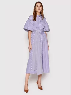 Sukienki - Luisa Spagnoli Sukienka koszulowa Paradigma 538743 Fioletowy Regular Fit - grafika 1