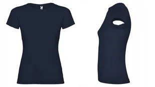 T-shirt Koszulka Damska MIĘKKA BAWEŁNA Roly JAMAICA 6627 GRANAT Navy L - Koszulki i topy damskie - miniaturka - grafika 1